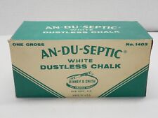 Vintage AN-DU-SEPTIC White Dustless CHALK #1403, 1 Gross CARTON, (144 pc) - NOS picture