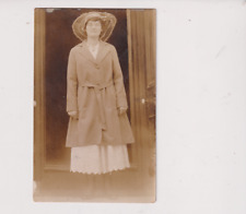 Postcard RPPC Real Photo Woman With Hat Posing CYKO circa 1904-1920s picture