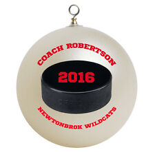 Personalized Custom Hockey Coach Christmas Ornament picture
