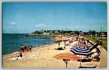 Cape Cod, Massachusetts MA - Falmouth Heights Beach - Vintage Postcard - Posted picture