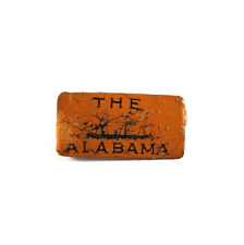 Antique Tin Chewing Tobacco Confederate Civil War Ship CSS Alabama HTF Tag picture