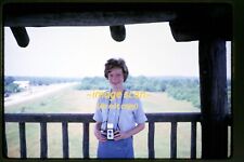 Woman on Tower at South Kingstown Rhode Island in 1963, Kodachrome Slide o30a picture
