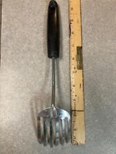 Vintage Foley 6-Tine Pastry Blending/Mixing Fork Stainless w/Black Handle picture