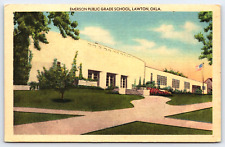 Original Old Antique Vintage Outdoor Postcard Emerson Grade School Lawton, OK picture