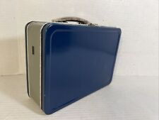 Vintage Metal Blue and Gray Lunch Box American Thermos Bottle Company 1950's picture