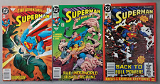 SUPERMAN MAN OF STEEL #17 1ST CAMEO DOOMSDAY (1992) DC (LOT OF 3 NEWSSTAND) picture
