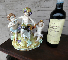 Scheibe alsbach Kister porcelain german Bacchus cherub goat wine group statue picture