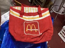 McDonald's French Fry Red Canvas Tote Bag with Striped Vinyl Lining Vintage picture