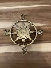 Vintage Brass Nautical Compass Wall Hanging Trivet picture
