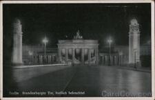 Germany 1945 Berlin Brandenburger Tor,festlich beleuchtet E. Murner Postcard picture