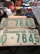 1949 Washington  Nice Original  License Plates G-7645 picture