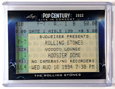 Rolling Stones 2022 Pop Century Live In Concert Ticket Card 1994 Hoosier Dome picture