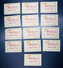 10 Vintage Clothing Tags Labels LOT * Made Especially For You By Phoebe Triggs picture