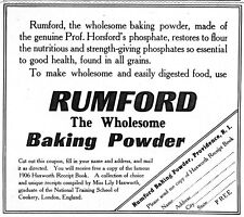 1906 Rumford Baking Powder Antique Print Ad Professor Horsford's Phosphate  picture