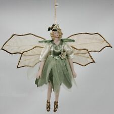 Garden Fairy Ballerina Xmas Ornament with Large Wings. Pre-owned. F325F picture