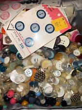 Sewing Button Lot Vintage Over 5 Pounds Plastic Metal Glass Notions P2 picture