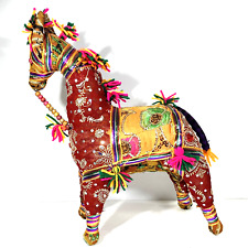 Vintage Indian Rajasthani Fabric Horse - Folk Art - 12