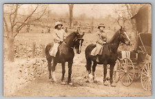 RPPC Two Women on Horses Postcard picture