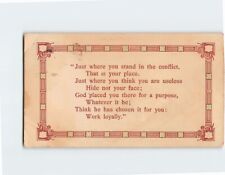Postcard Greeting Card with Motivational Poem and Frame Art Print picture