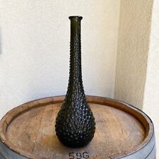 Empoli Italy Smoky Olive Bubble Genie Bottle 15.5” MCM Decanter Only picture