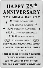 25 Years Anniversary Steel Gifts for Parents - Happy 25Th Wedding Anniversary En picture