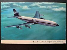 Postcard British Overseas Airways BOAC - Boeing 707 Airliner Rolls Royce Engines picture