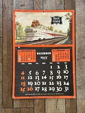 VTG 1956 Rock Island JET ROCKET Train Advertising Wall Calendar Poster Atomic picture