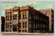 Vintage Postcard IL Galesburg Elk's Building c1910 Divided Back picture