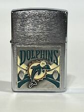 Preowned Rare Vintage 2002 Miami Dolphins Zippo Cigarette Lighter Has New Flint. picture