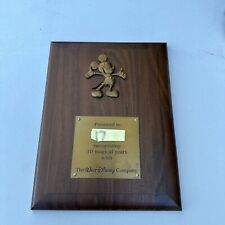 Disney Cast Member 10 Year Service Award Plaque Tada Mickey Bronze Type picture