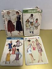 Vintage Simplicity Lot Of 4 Patterns - 5341, 7071, 3834, 2944 Sizes 8 Thru 14. picture