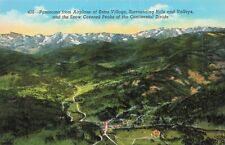 Postcard Panorama From Airplane Estes Village Snow Covered Peaks picture