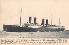 SS KAISER WILHELM II AT SEA, NORD-DEUTSCHER SHIP ~ used German Sea Post 1910s picture
