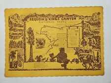 Vintage Sequoia And Kings Canyon Cafeteria Paper Placemat Calif.National Parks  picture
