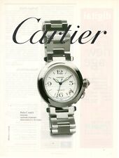Montre Cartier Tank Pasha C Montre Publicité 1999 D'Origine 1 Page picture