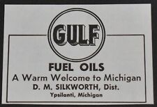 1965 Print Ad Michigan Ypsilanti Gulf Fuel Oils D M Silkworth Dist Art picture