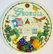 Rare Collectable Vintage GEORGIA 9.25 in Ceramic Souvenir Plate picture
