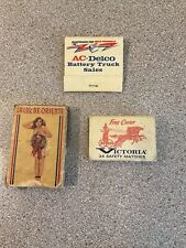 Vintage Lot Rare Cuba Pin-Up Matchbox Fire Chief Matches Advertising Matchbook picture