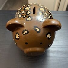 Vintage F.A.B. Collectible Jaguar Print Animal Ceramic Piggy Bank picture