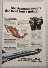 Vintage 1976 Mexicana Airlines Original Print Ad Full Page - Best Tours Going picture