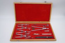 Vtg Antique Sears Drafting Tool Set 608.5014.0 Wood Case Incomplete Germany Made picture