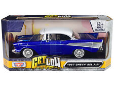 1957 Chevrolet Bel Air Lowrider Candy Blue with White Top 