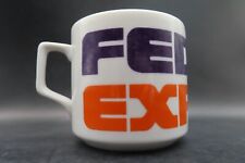 Vintage Federal Express Coffee Cup Mug Old Logo Spell Out Heavy FedEx picture