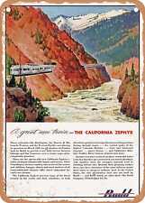 METAL SIGN - 1949 A Great New Train the California Zephyr Budd Vintage Ad picture