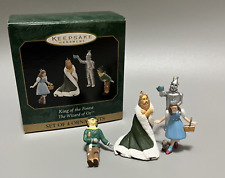 Hallmark 1997 Wizard Of Oz King Of The Forest Set of 4 Miniature Ornaments NEW picture