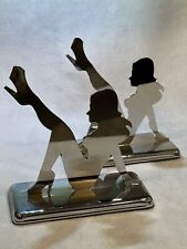 Pin-up Babe Book Ends Metal Chrome Bookends Mudflap Girls picture