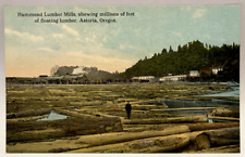 Hammond Lumber Mills, Floating Lumber, Astoria, Oregon OR Vintage Postcard picture