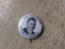 1928 Original Herbert Hoover Pin Back Campaign Button Picture For President picture