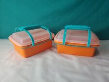 Tupperware Mini Pak N Carry Lunch Box 1.2L / 5 Cup Mini Porta Lunch Set Of 2  picture