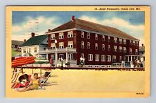 Ocean City MD-Maryland, Hotel Normandy, Advertising, Vintage Postcard picture